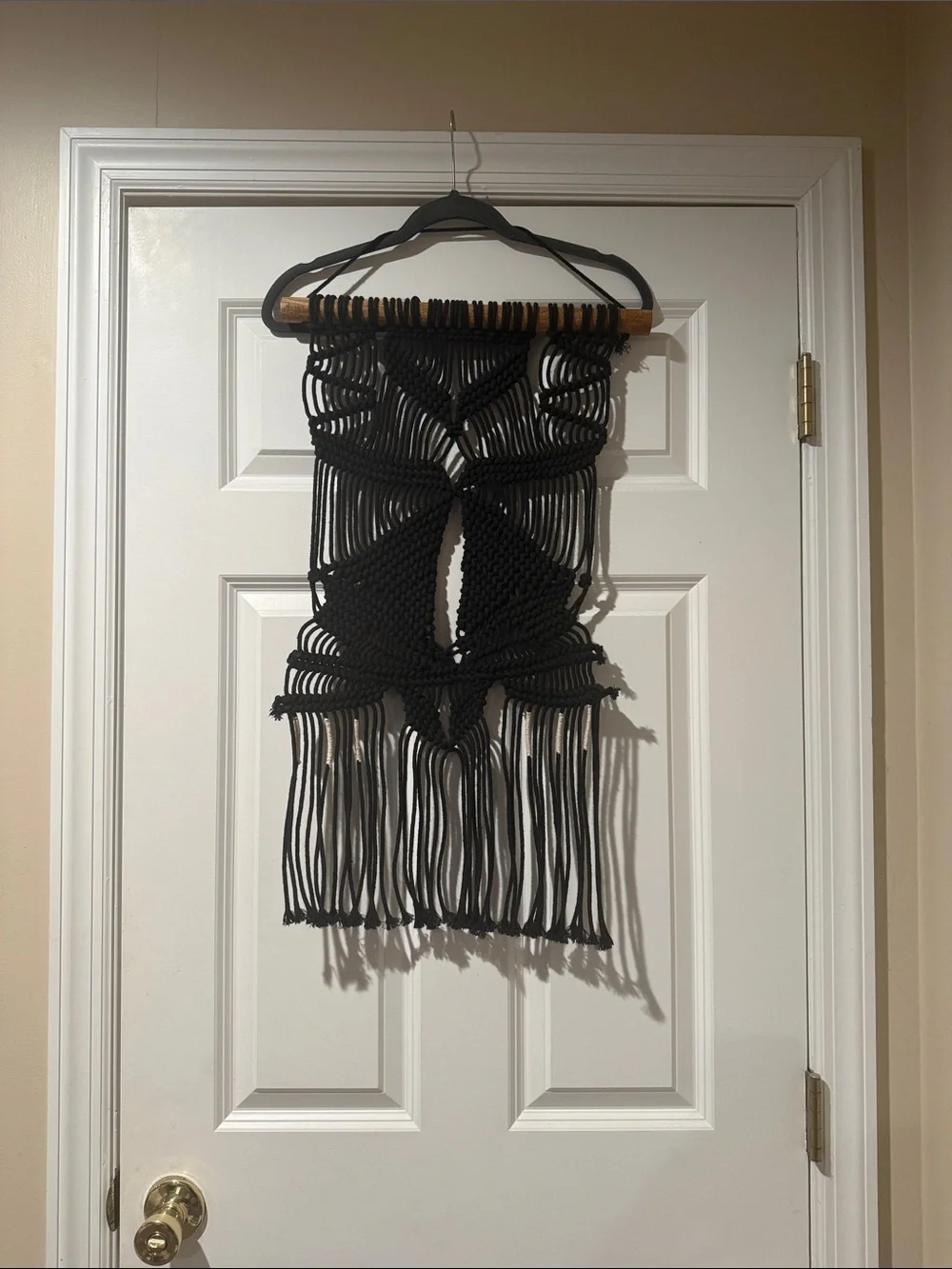 Black Macramé Wall Hanging Boho